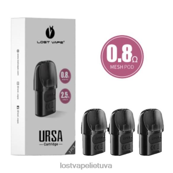 Lost Vape Customer Service - Lost Vape URSA pakaitiniai ankštys | 2,5 ml (3 pakuotės) juoda 0,8ohm 20V88123