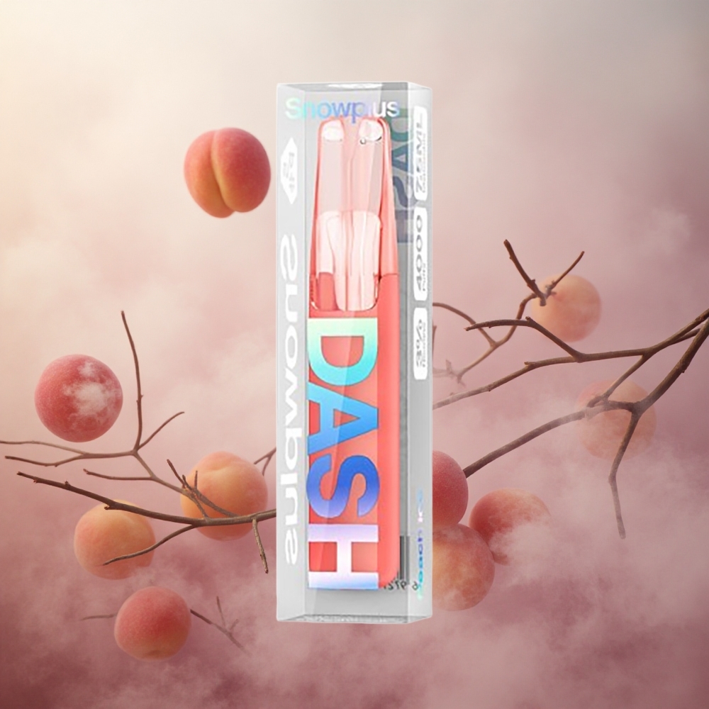 Persikų Ledas Snowplus Dash 4000 Puffs Ceraminis Lithuania vape