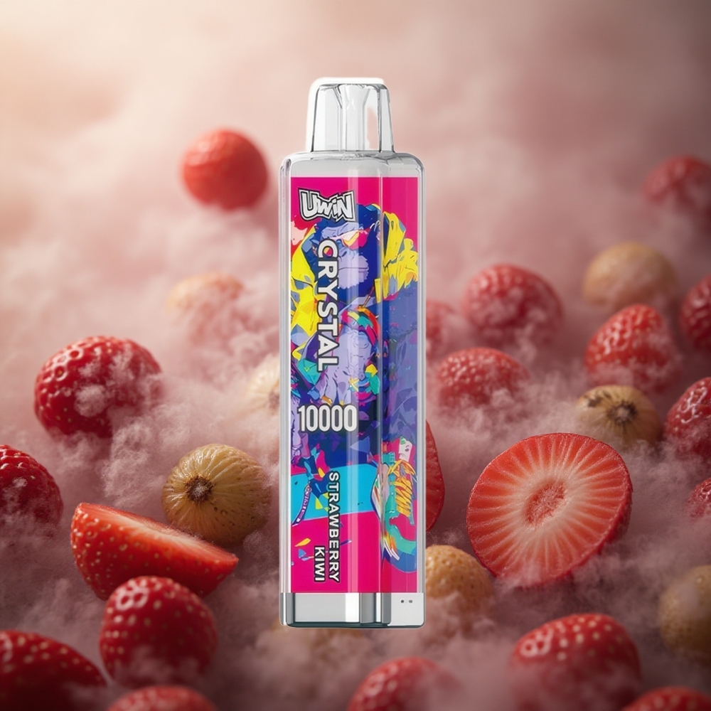 Braškių-Kivi UWIN Crystal 10000 Puffs 18ml Type-C Lithuania vape