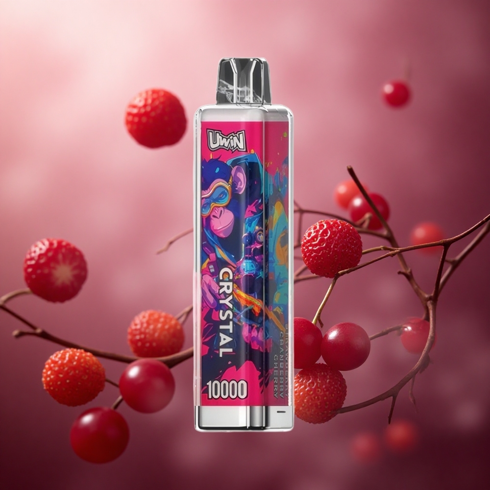Braškių Spanguolių Vyšnių UWIN Crystal 10000 Puffs RGB Lights Lithuania vape