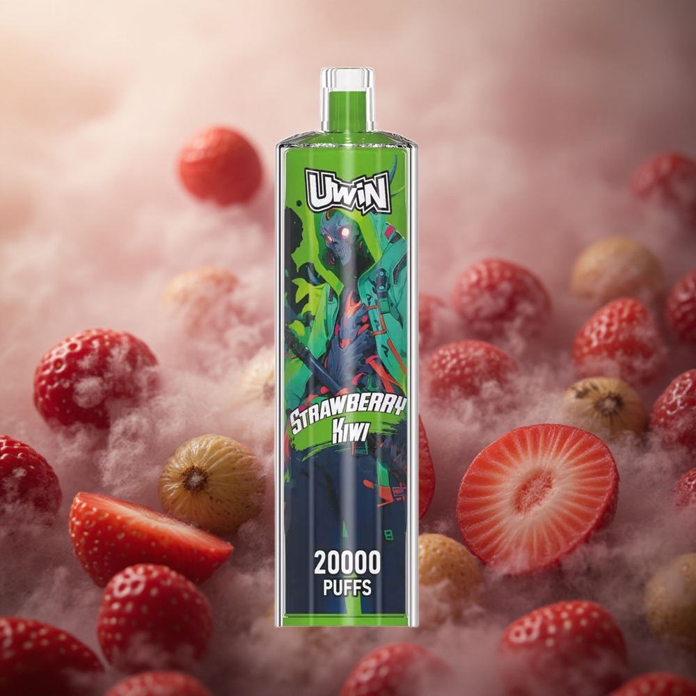 Braškių-Kivi Uwin Shisha Hookah Crystal 20000 Puffs 22ml Lithuania vape