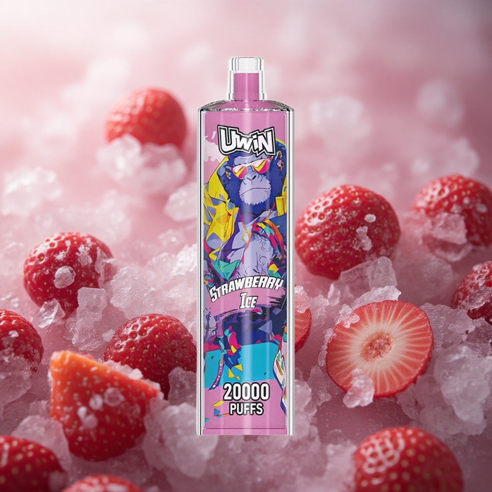 Braškių ledas Uwin Shisha Hookah Crystal 20000 užpūtimų 22ml Lithuania vape