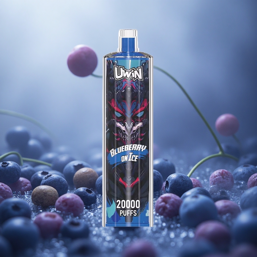 Mėlynųjų uogų su ledais Uwin Shisha Hookah Crystal 20000 Puffs 22ml Lithuania vape
