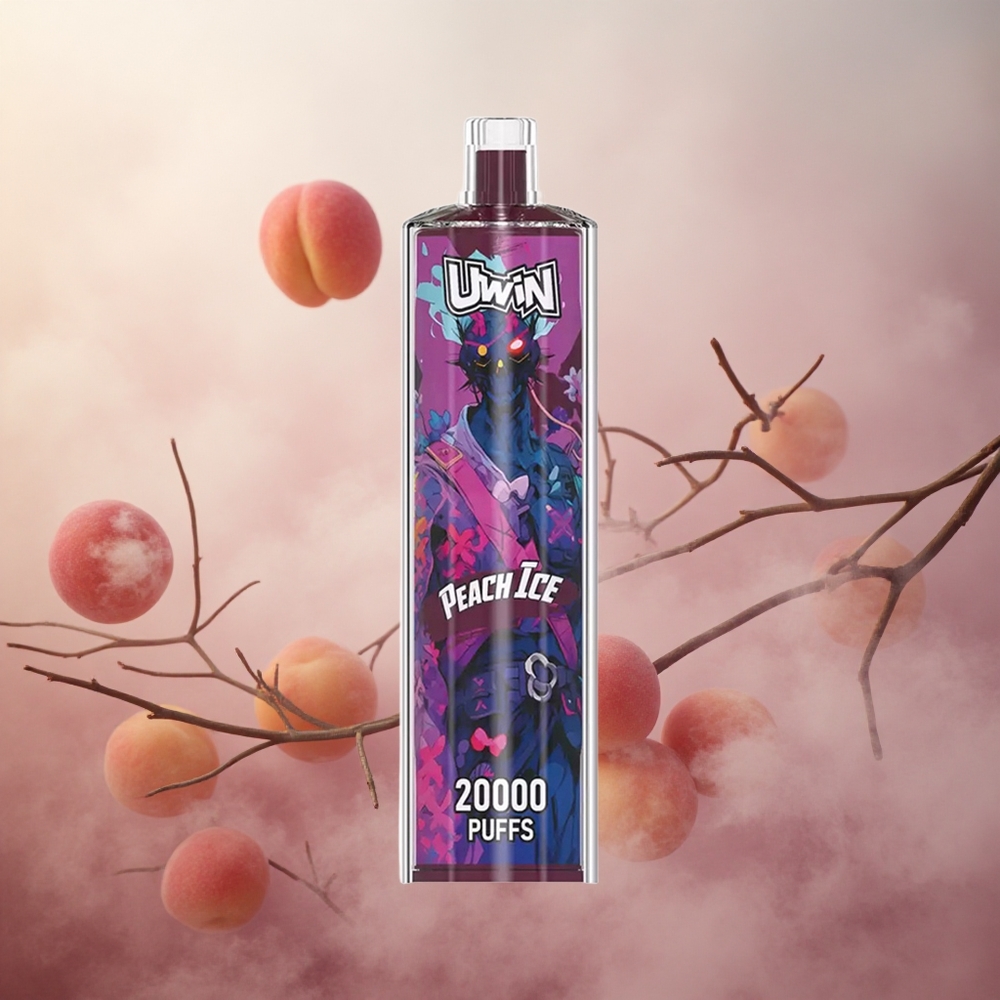 Persikų Ledas Uwin Shisha Hookah Crystal 20000 Puffs 22ml Lithuania vape