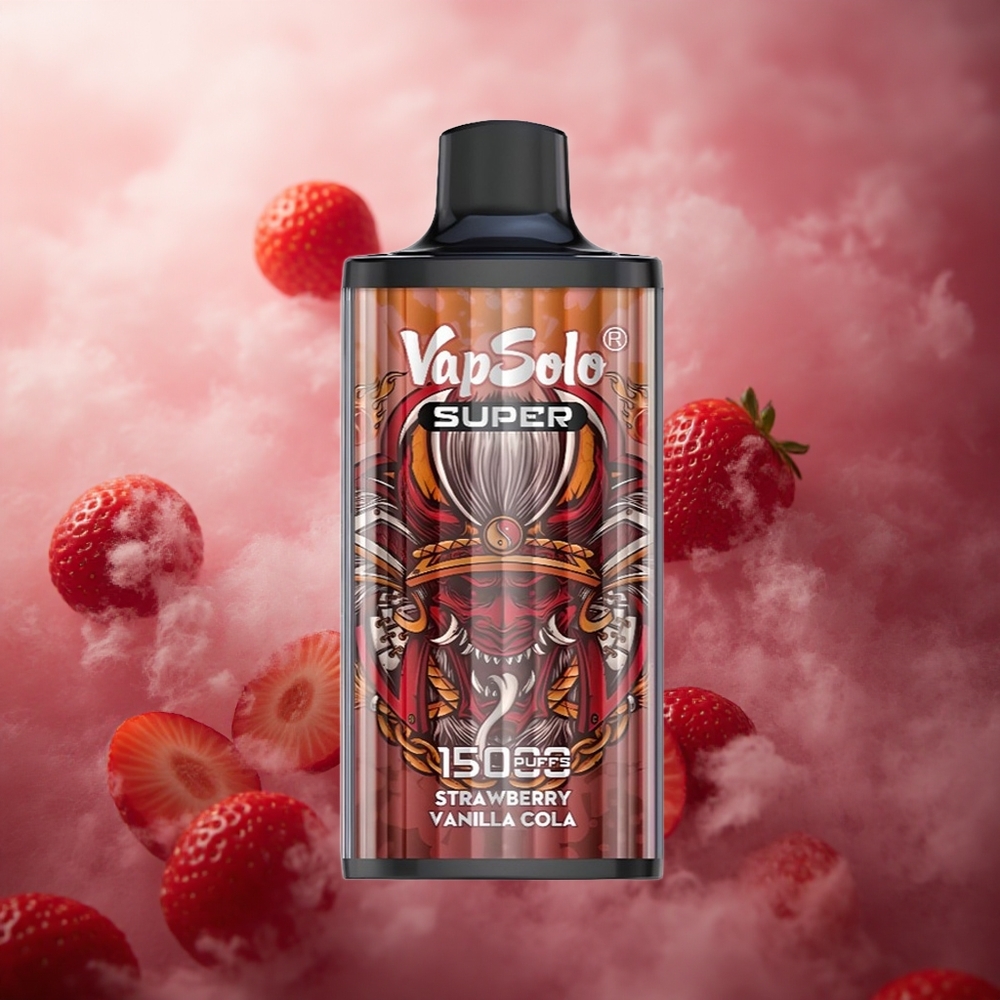 Braškių Vanilės Kolos Vapsolo Super 15000 Puffs 40ml Lithuania vape