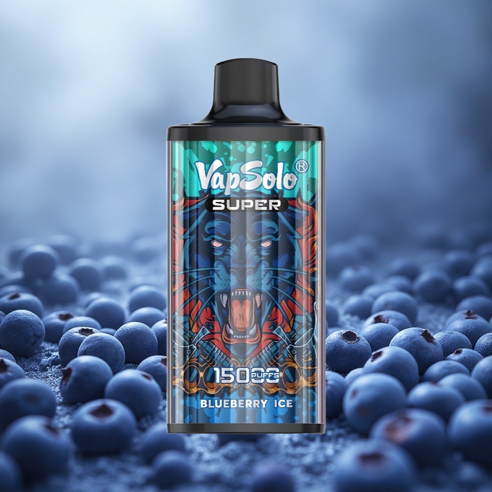 Mėlynųjų serbentų ledas Vapsolo Super 15000 Puffs 40ml Lithuania vape