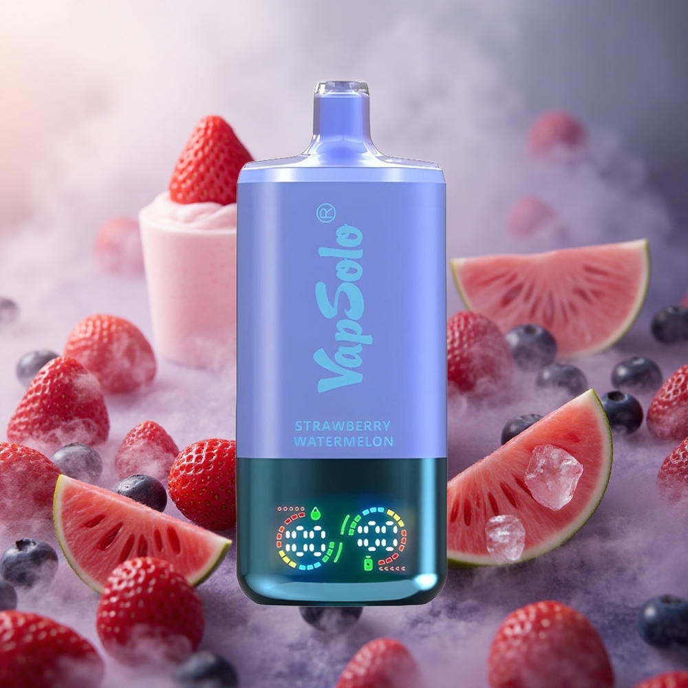 Braškių, Arbūzų & Mėlynųjų Uogų Ledas VapSolo Triple 30000 Puffs 40ml Lithuania vape