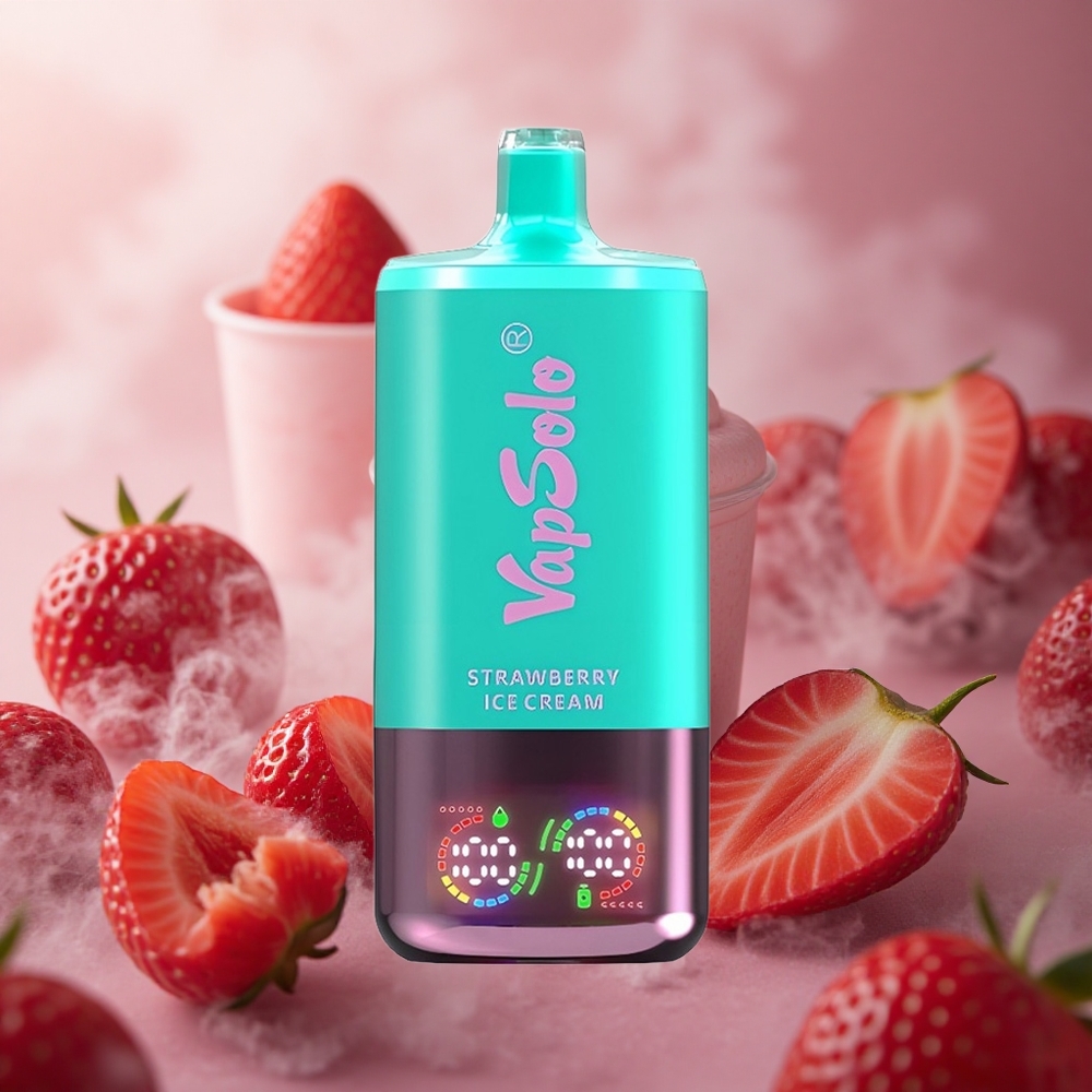 Braškinių ledų VapSolo Triple 30000 Puffs 40ml Lithuania vape