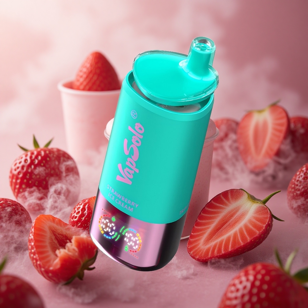 Braškinių ledų VapSolo Triple 30000 Puffs 40ml Lithuania vape