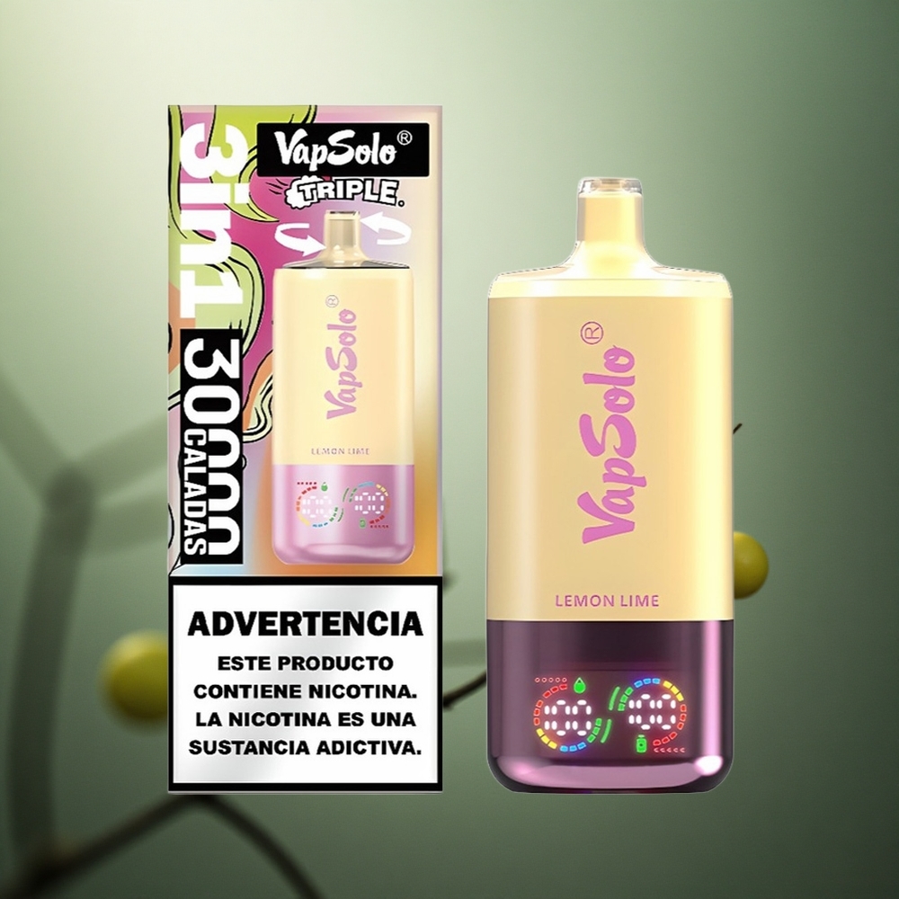 Citrina-Laimo VapSolo Triple 30000 Puffs 40ml Lithuania vape