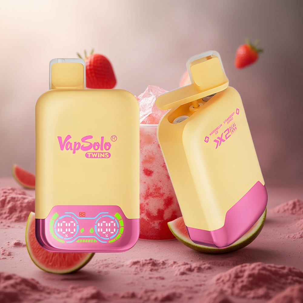 Arbūzo ledas & braškių mango Vapsolo Twins 20000 Puffs 40ml Lithuania vape