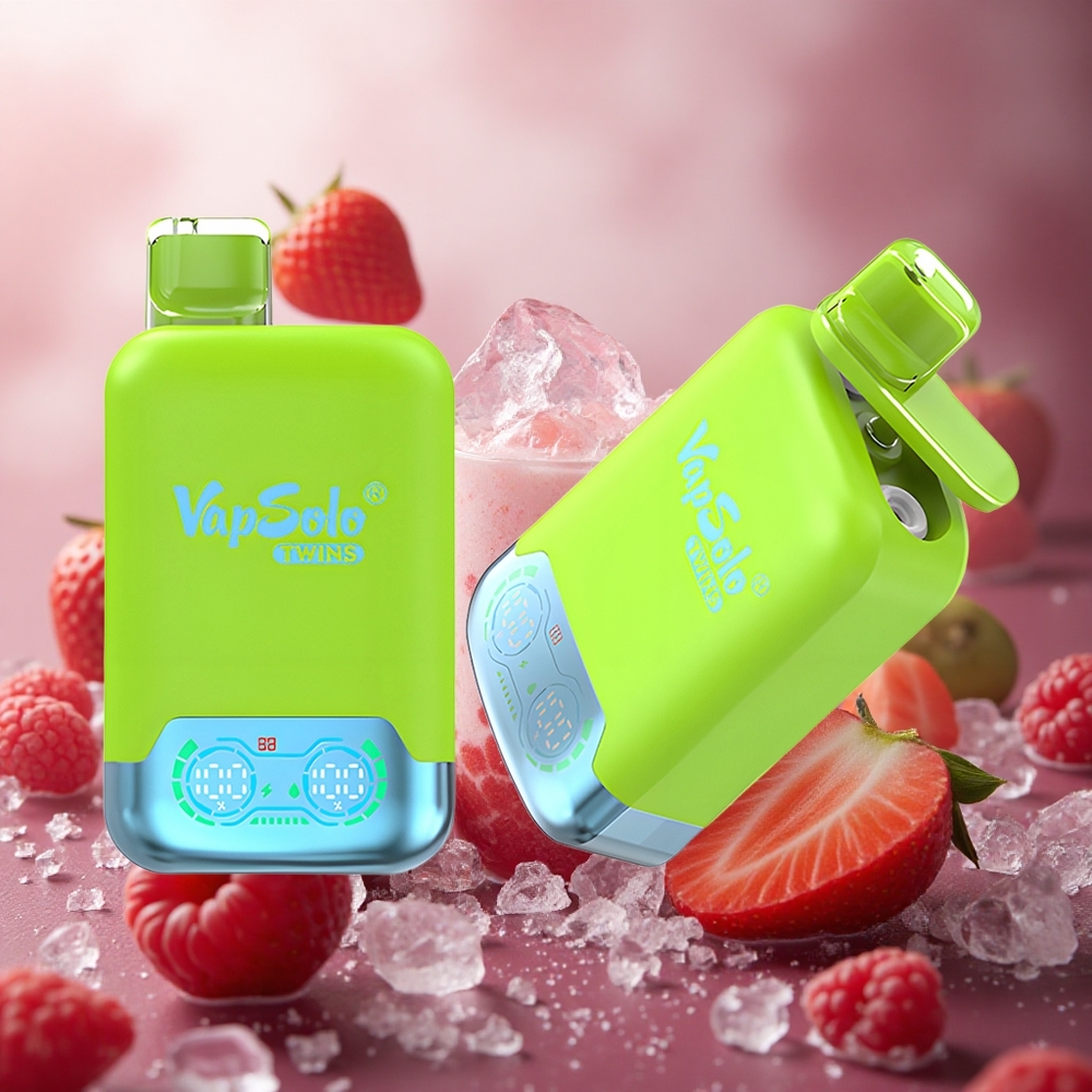 Braškių-Kivių & Braškių-Aviečių-Uogų Ledas Vapsolo Twins 20000 Puffs 40ml Lithuania vape