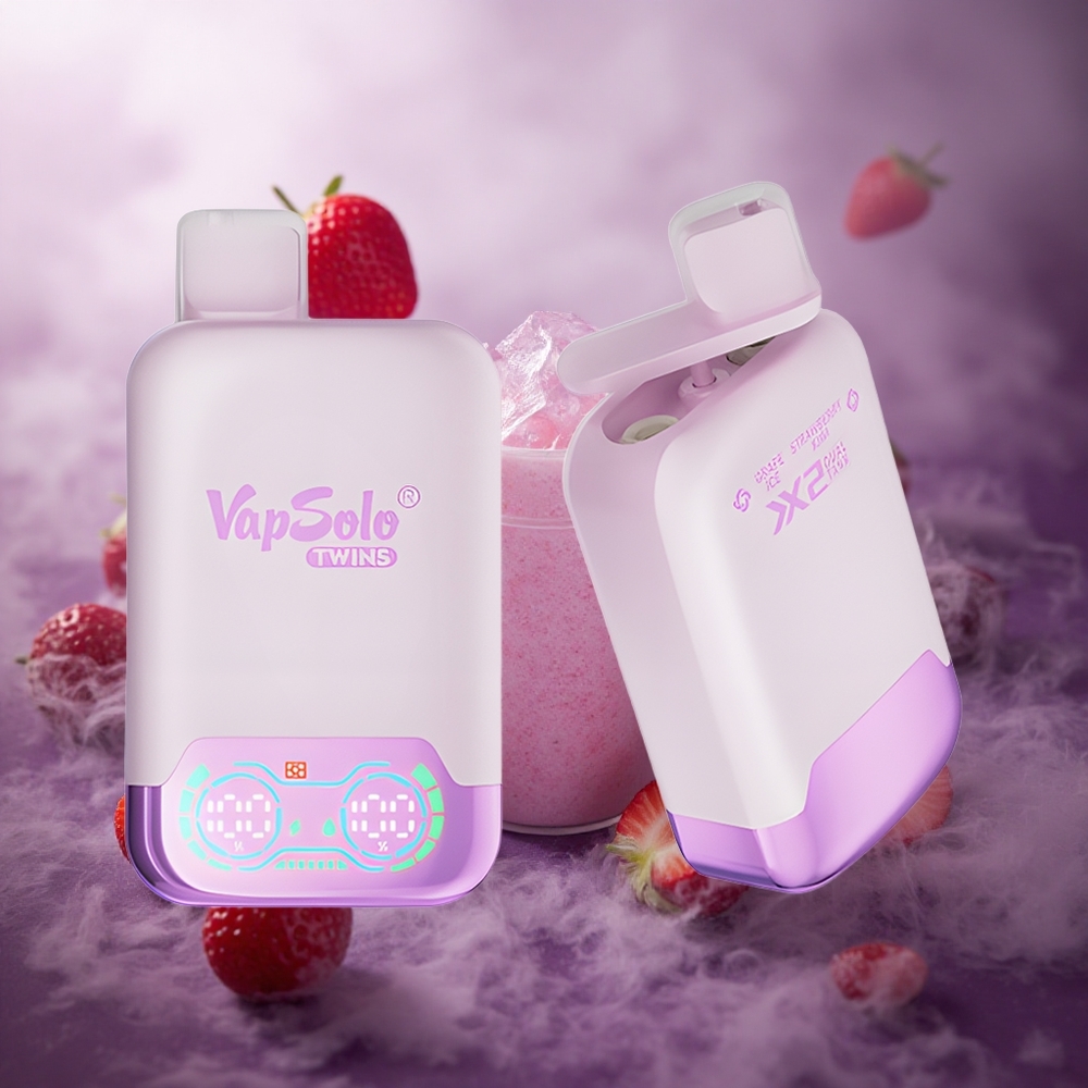 Vynuogių Ledas & Braškių Kiwi Vapsolo Twins 20000 Puffs 40ml Lithuania vape