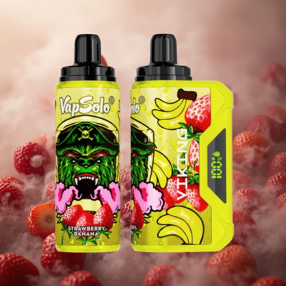 Braškių ir Bananų VapSolo VIKING 12000 Puffs 22ml Lithuania vape