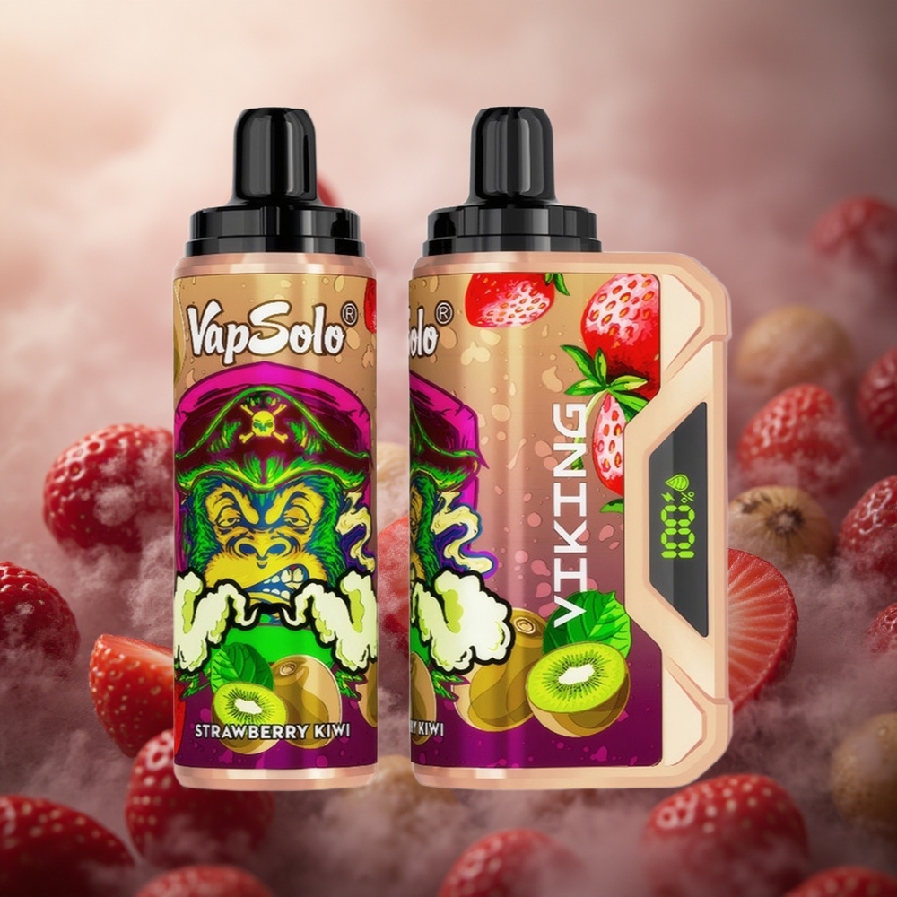 Braškių ir Kiwi VapSolo VIKING 12000 Puffs 22ml Lithuania vape