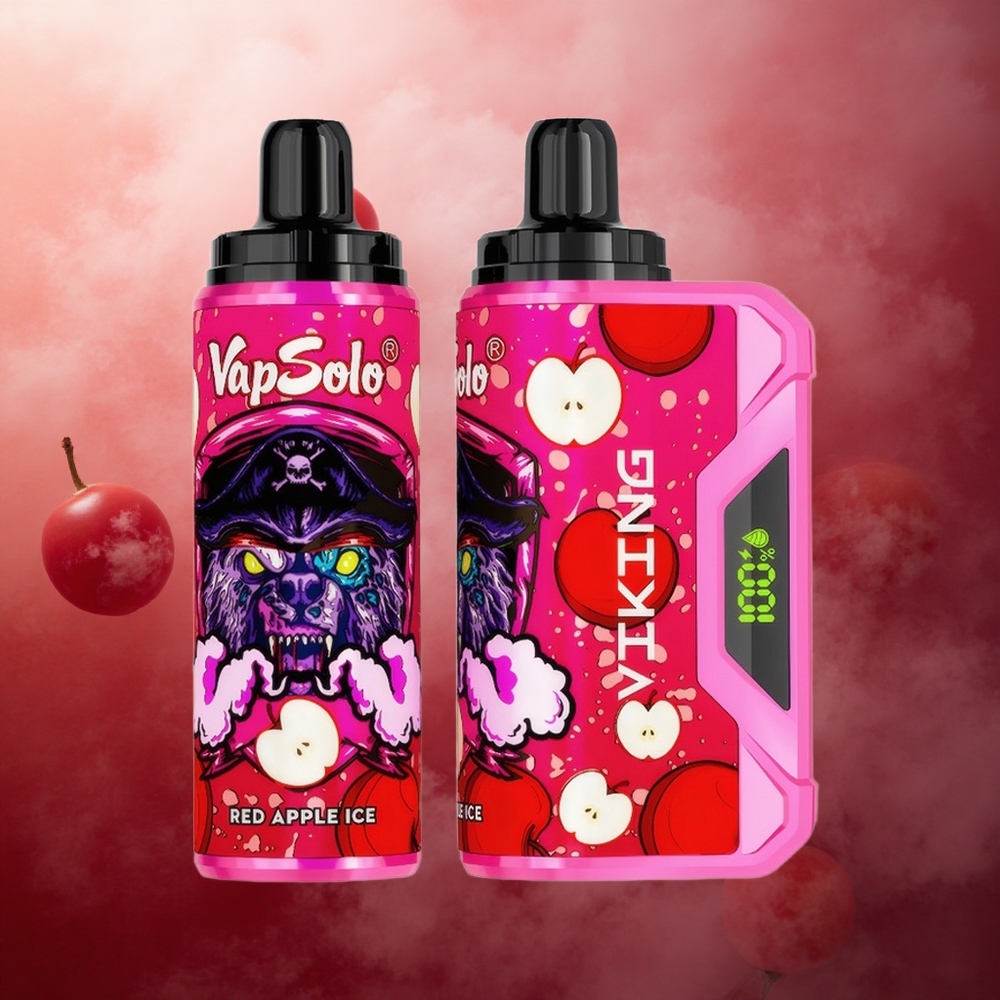 Raudonojo Obuolio Ledinis VapSolo VIKING 12000 Puffs 22ml Lithuania vape