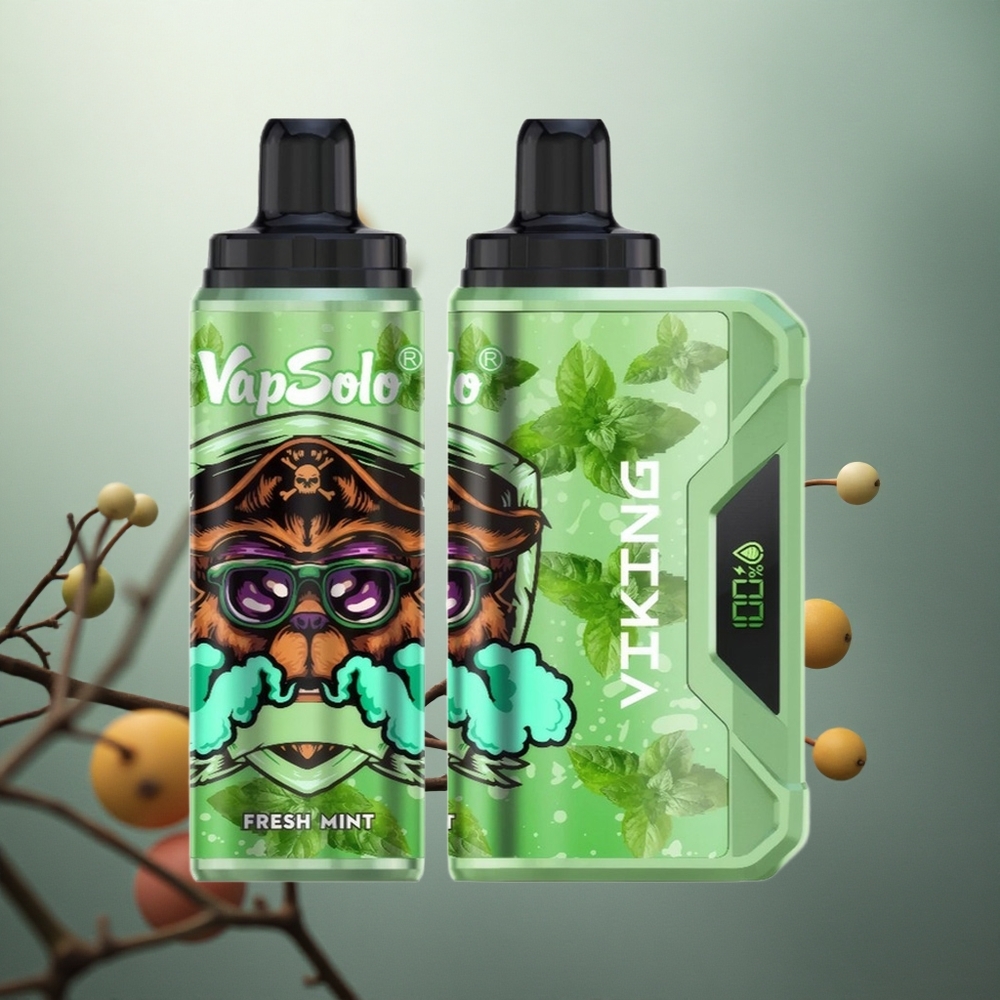 Šviežios Mėtos skonio VapSolo VIKING 12000 Puffs su 22ml e-skysčio Lithuania vape