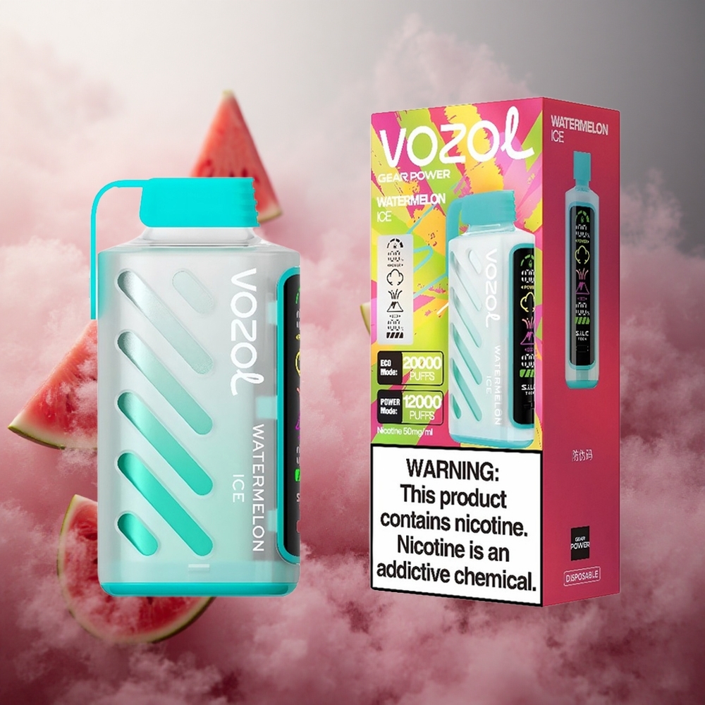Arbūzo ledas VOZOL Gear Power 20000 Puffs Dual Mesh Coil Lithuania vape