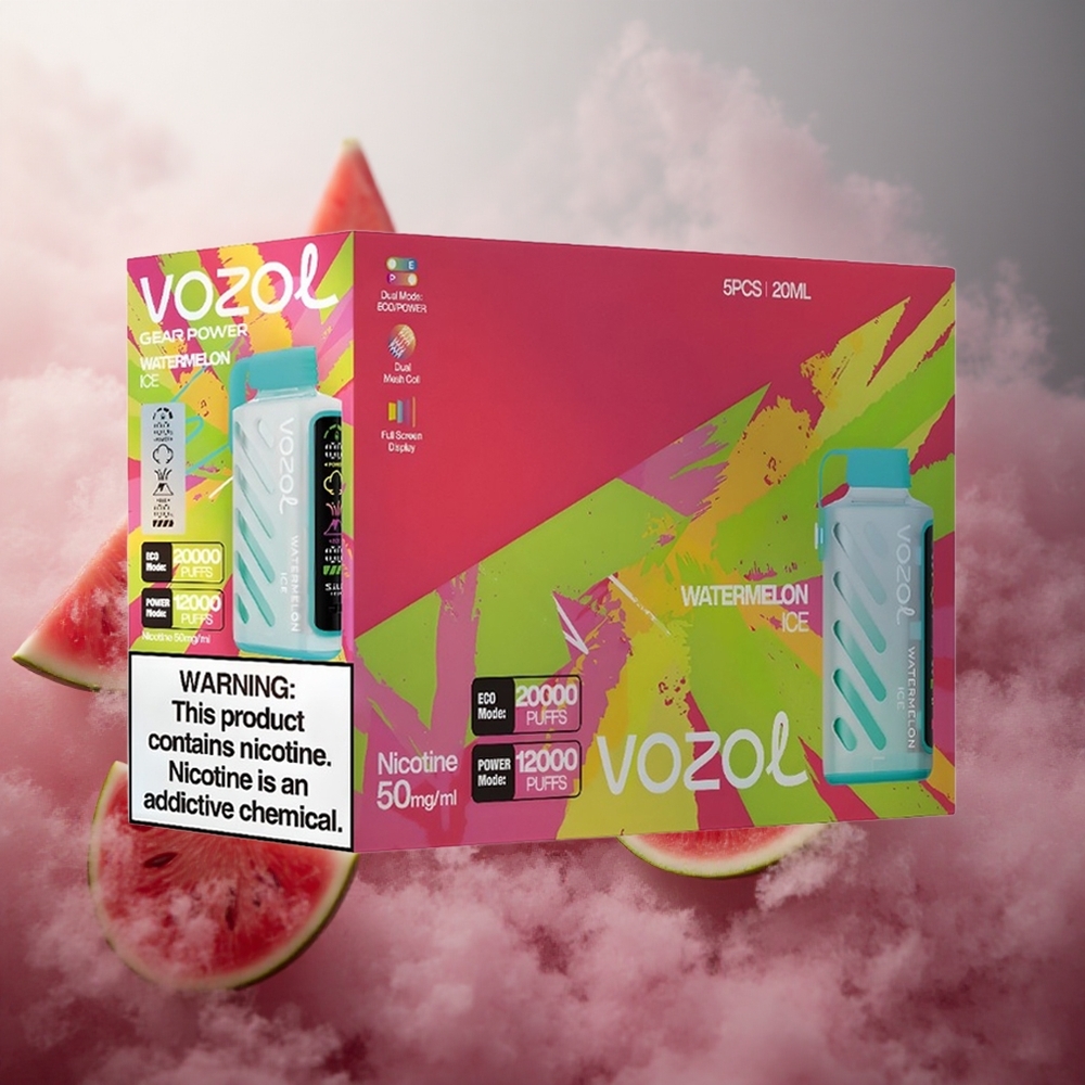 Arbūzo ledas VOZOL Gear Power 20000 Puffs Dual Mesh Coil Lithuania vape