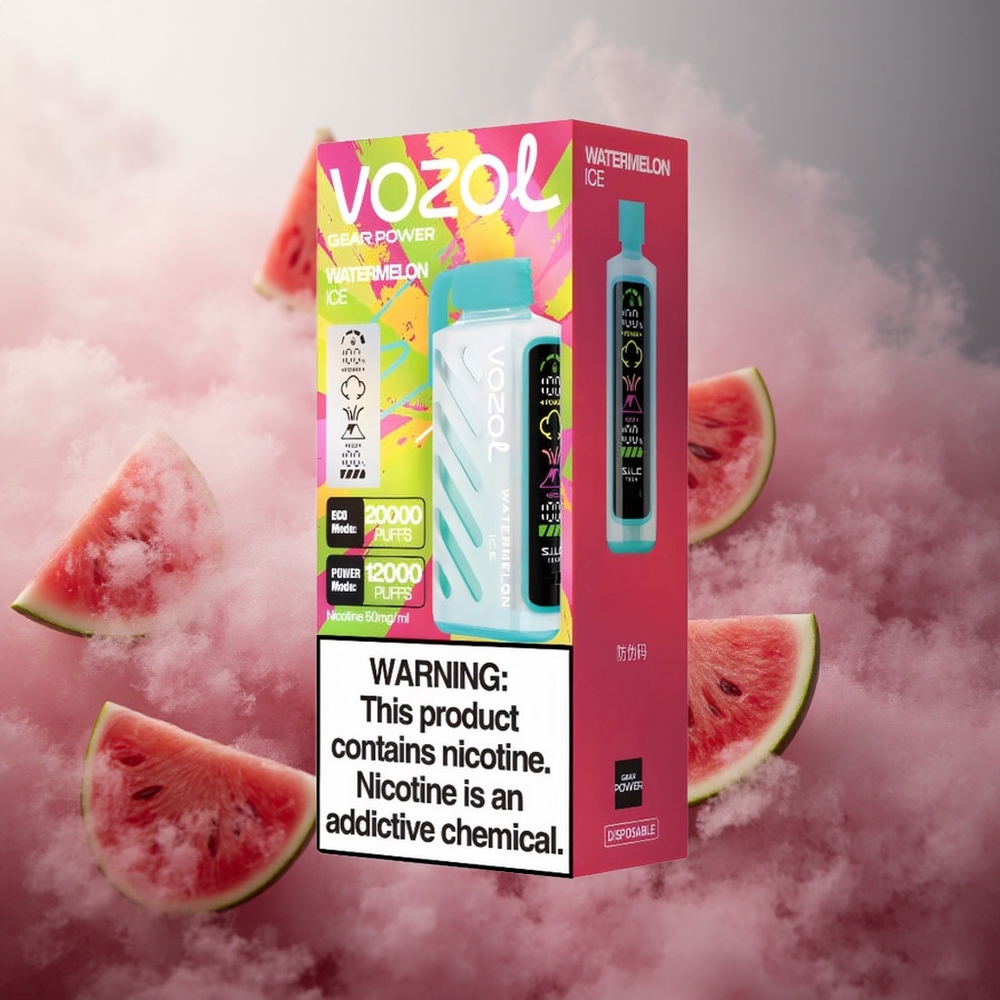 Arbūzo ledas VOZOL Gear Power 20000 Puffs Dual Mesh Coil Lithuania vape