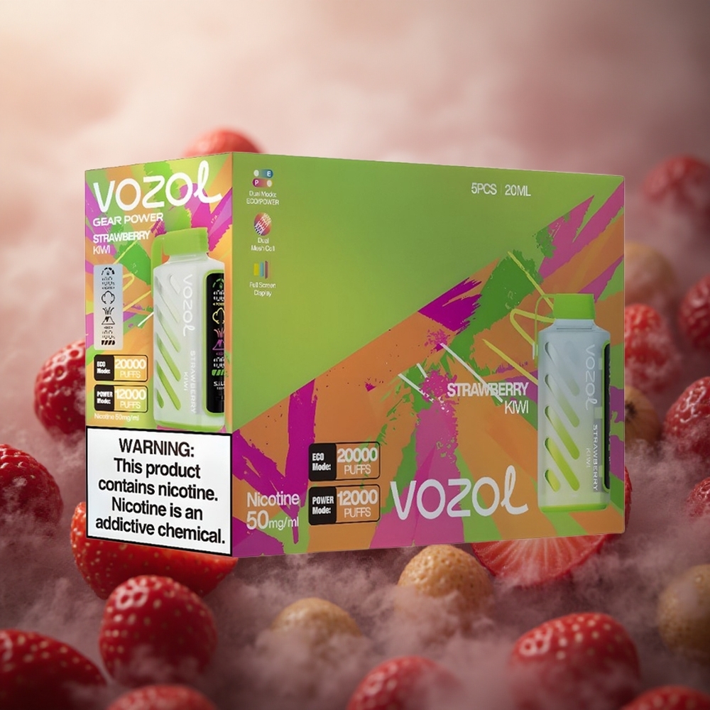 Braškių-Kivių VOZOL Gear Power 20000 Prufų Dual Mesh Coil Lithuania vape