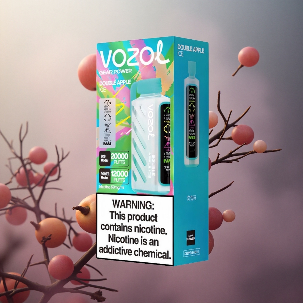 Dvigubų Obuolių Ledas VOZOL Gear Power 20000 Puffs S.i.L.C. Tech Lithuania vape