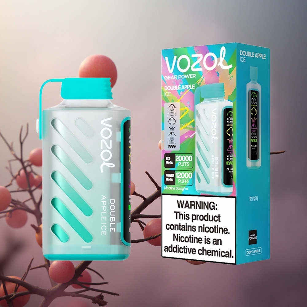 Dvigubų Obuolių Ledas VOZOL Gear Power 20000 Puffs S.i.L.C. Tech Lithuania vape