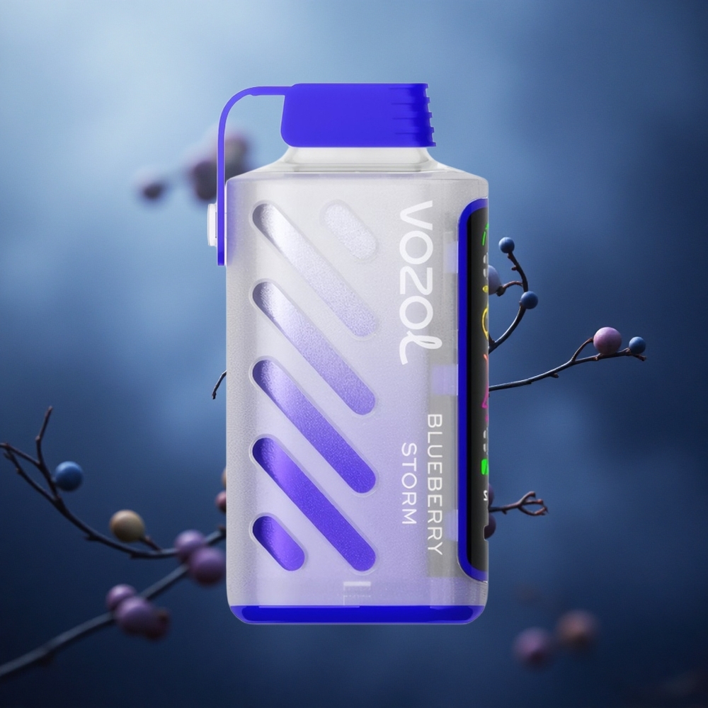 Mėlynųjų avietių (Blueberry) VOZOL Gear Power 20000 Puffs Dvigubas tinklelis (Dual Mesh Coil) Lithuania vape