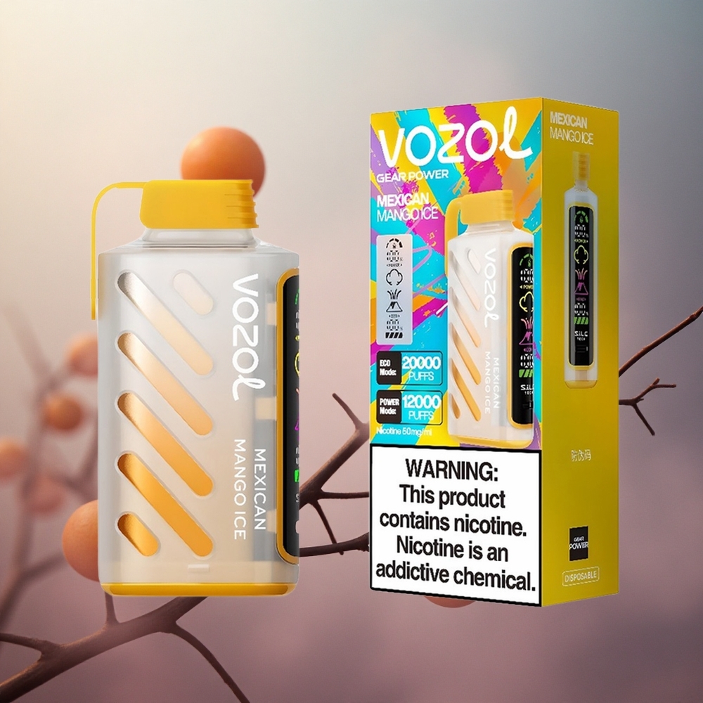 Meksikietiškas Mango Ledas VOZOL Gear Power 20000 Puffs Dual Mesh Coil Lithuania vape
