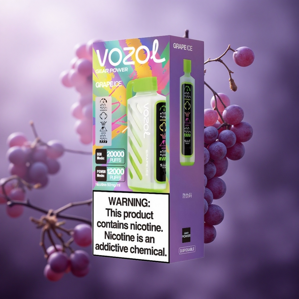 Vynuogių Ledas VOZOL Gear Power 20000 Puffs Dual Mesh Coil Lithuania vape