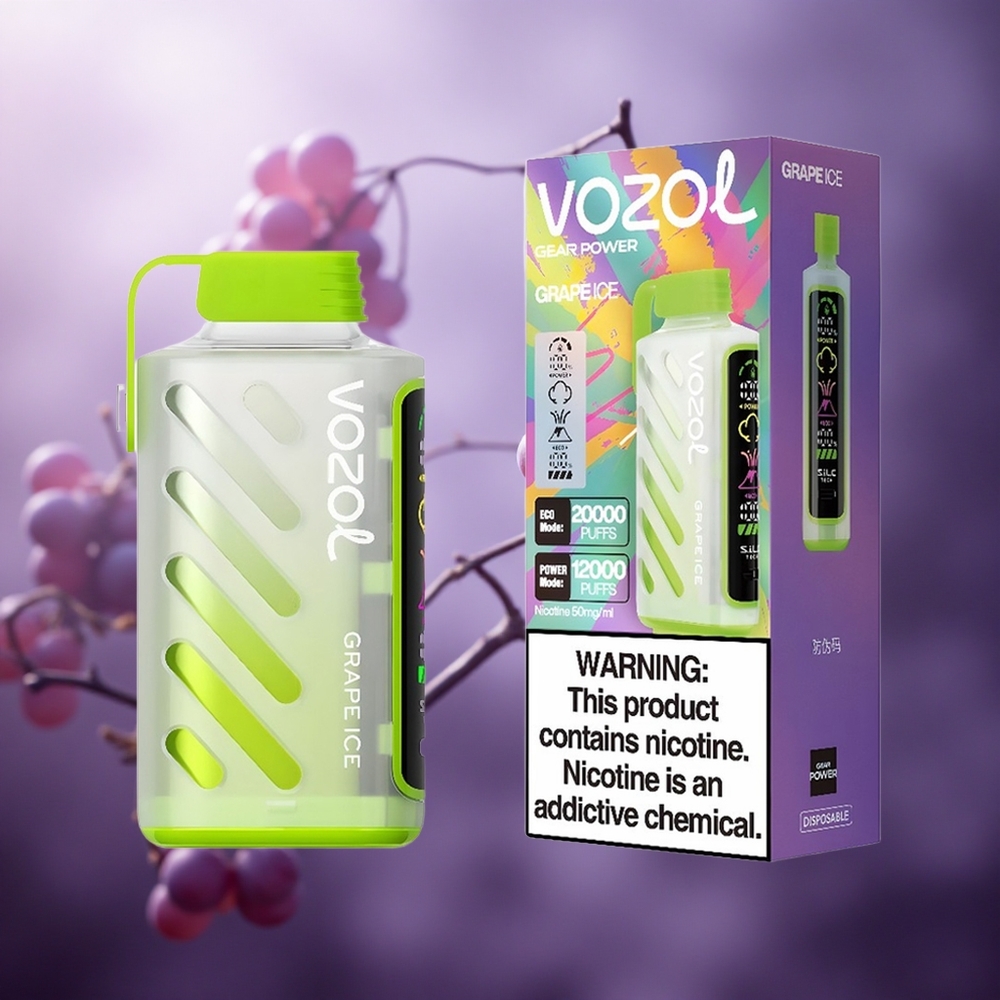 Vynuogių Ledas VOZOL Gear Power 20000 Puffs Dual Mesh Coil Lithuania vape