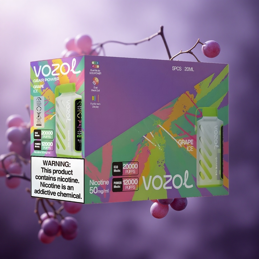 Vynuogių Ledas VOZOL Gear Power 20000 Puffs Dual Mesh Coil Lithuania vape