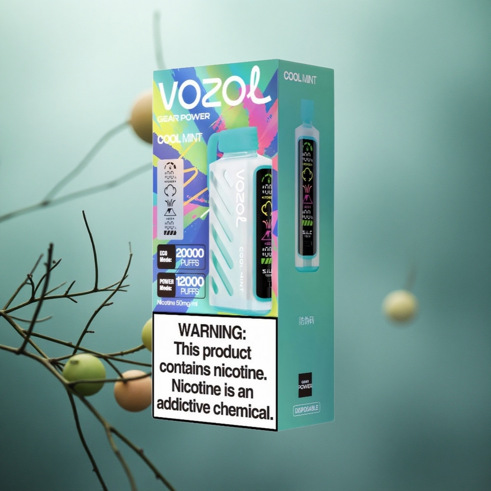 Šalta Mėta VOZOL Gear Power 20000 Puffs Dual Mizinė Apvija Lithuania vape