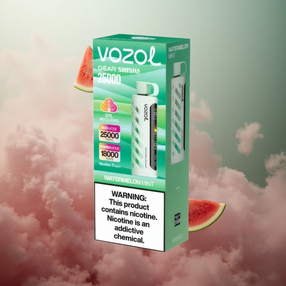 Arbūzas Mėta VOZOL Gear Shisha 25000 Puffs 1000mAh Lithuania vape