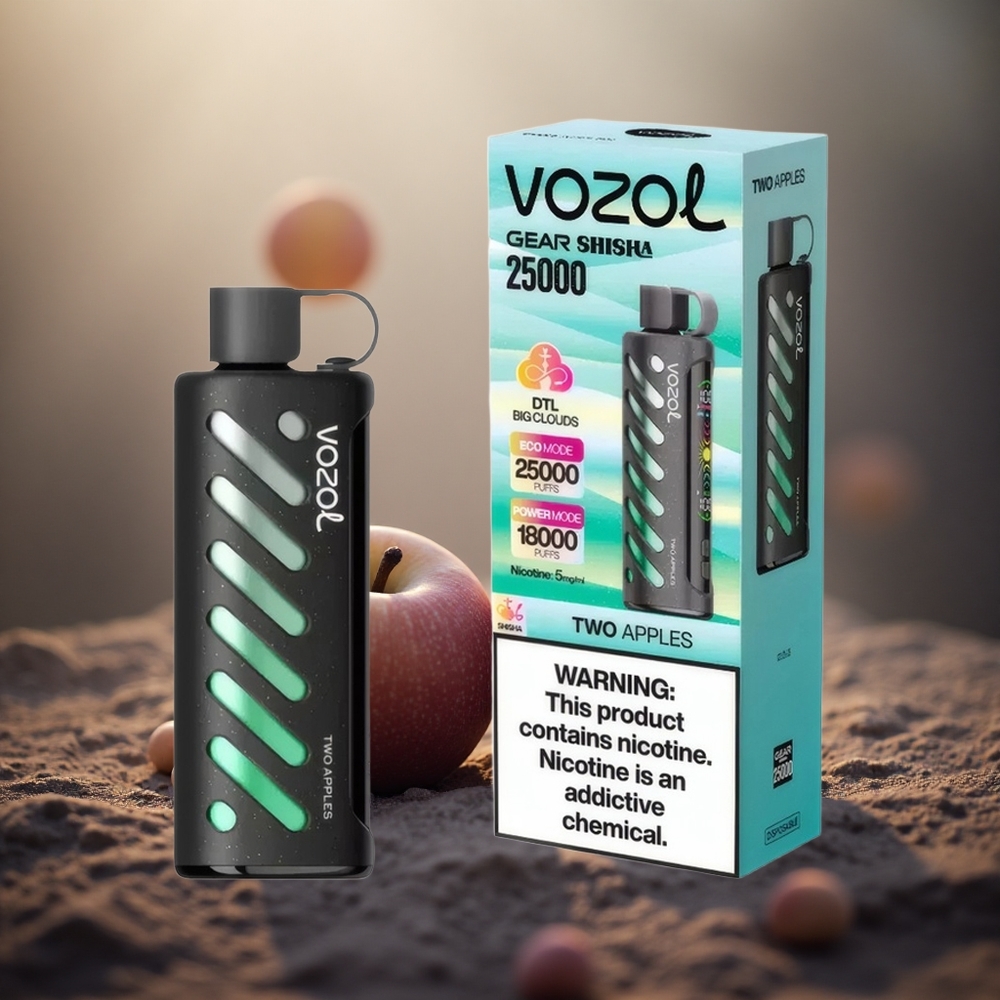 Du obuoliai VOZOL Gear Shisha 25000 iškvėpimų 5mg/ml nikotino Lithuania vape