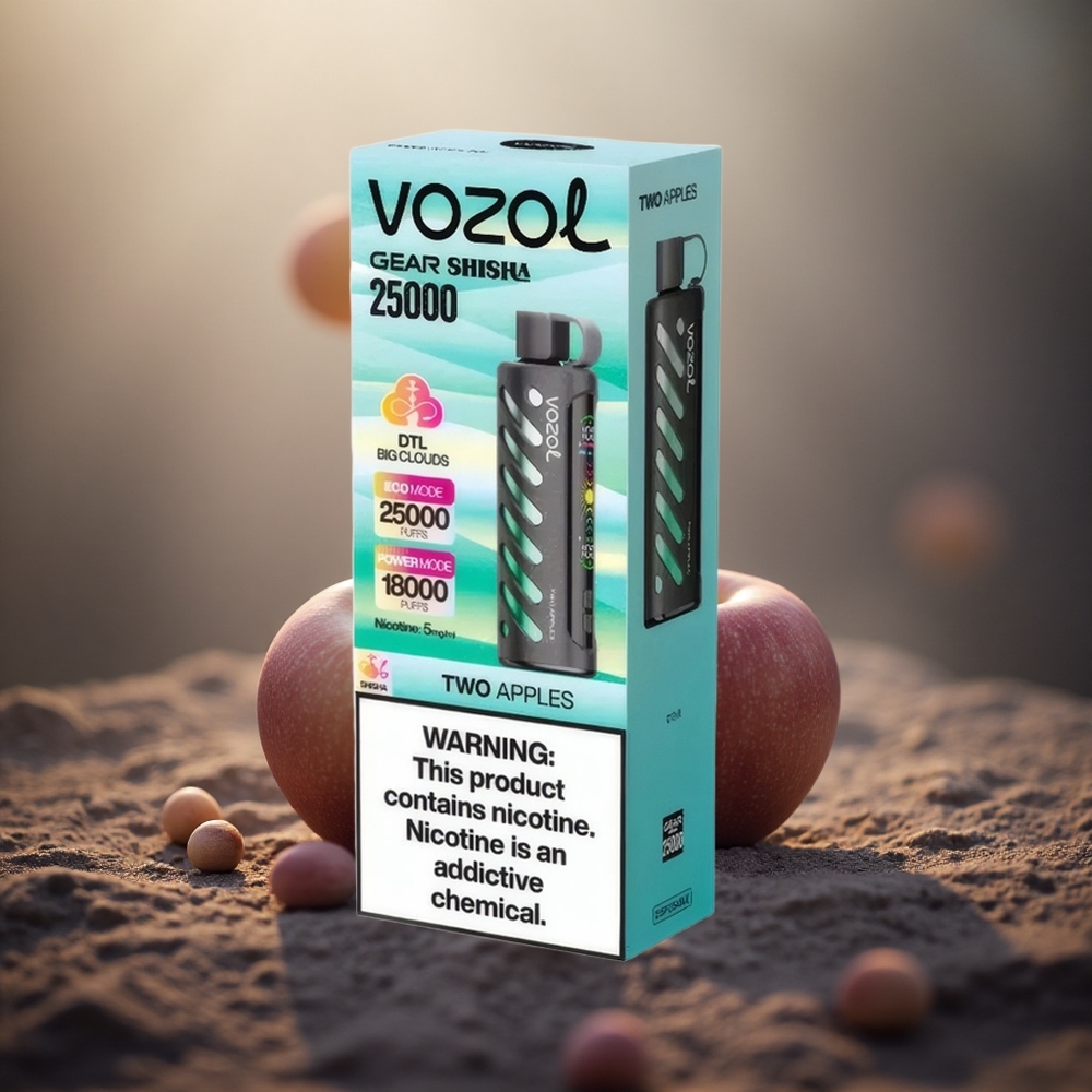Du obuoliai VOZOL Gear Shisha 25000 iškvėpimų 5mg/ml nikotino Lithuania vape