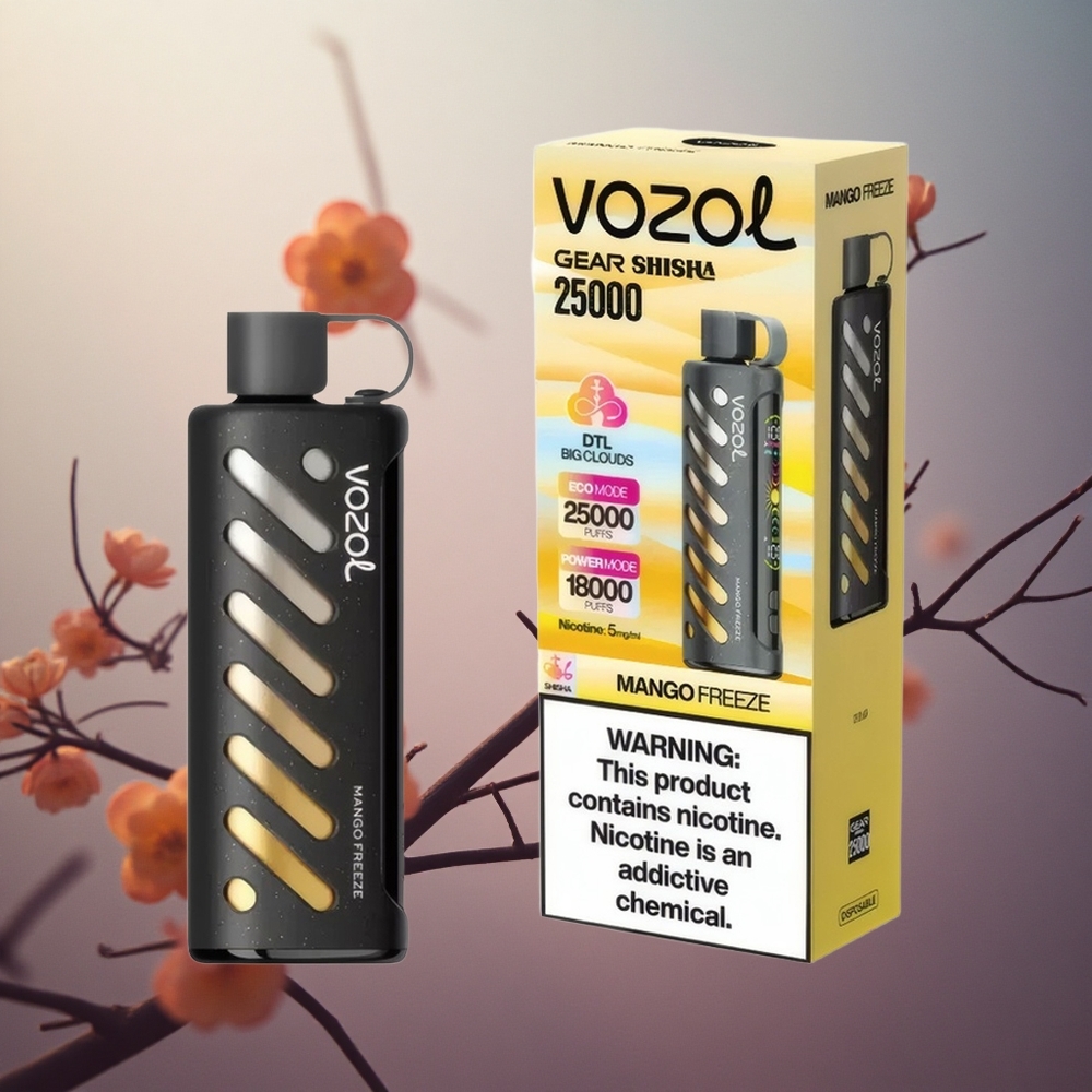Mango šaltis VOZOL Gear Shisha 25000 užtraukimų Dual Mesh Lithuania vape