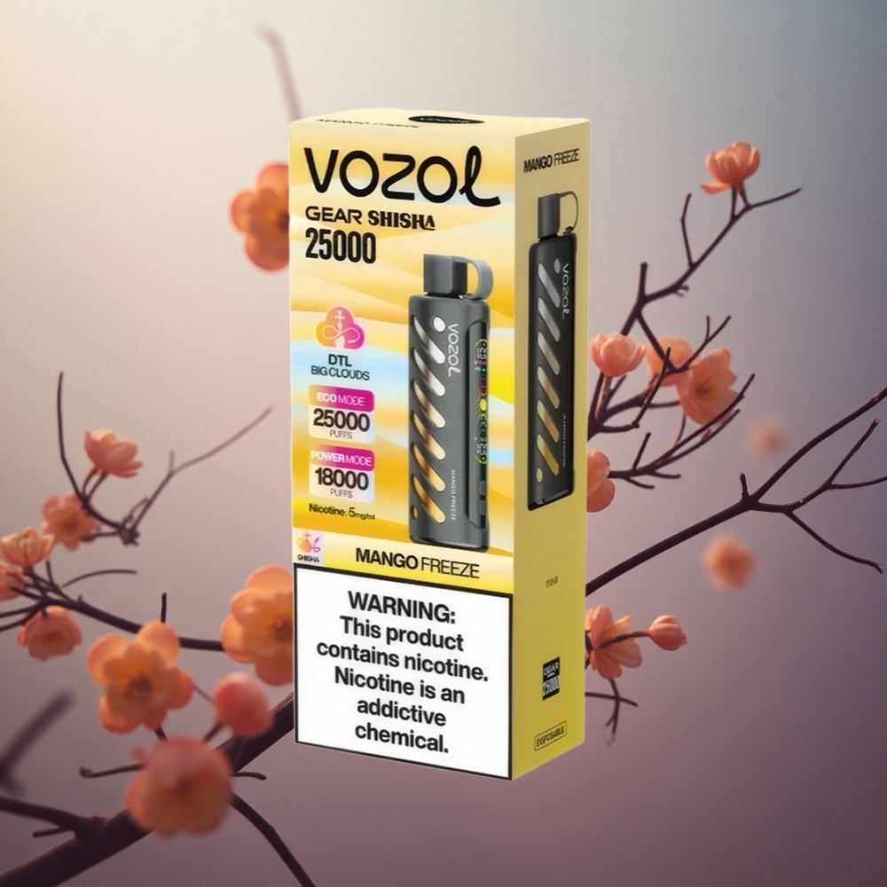Mango šaltis VOZOL Gear Shisha 25000 užtraukimų Dual Mesh Lithuania vape