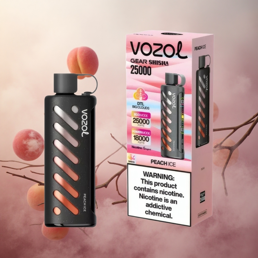 Persikų Ledas VOZOL Gear Shisha 25000 Puffs 1000mAh Lithuania vape