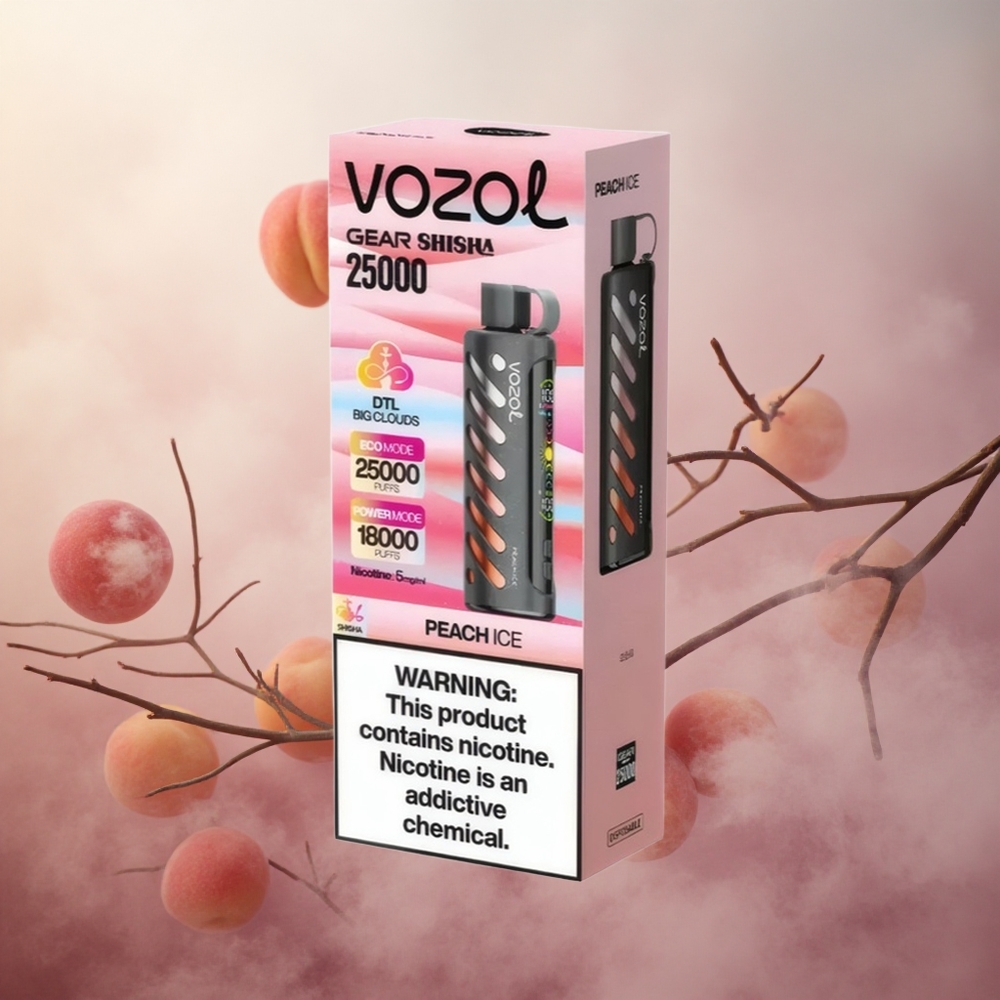 Persikų Ledas VOZOL Gear Shisha 25000 Puffs 1000mAh Lithuania vape