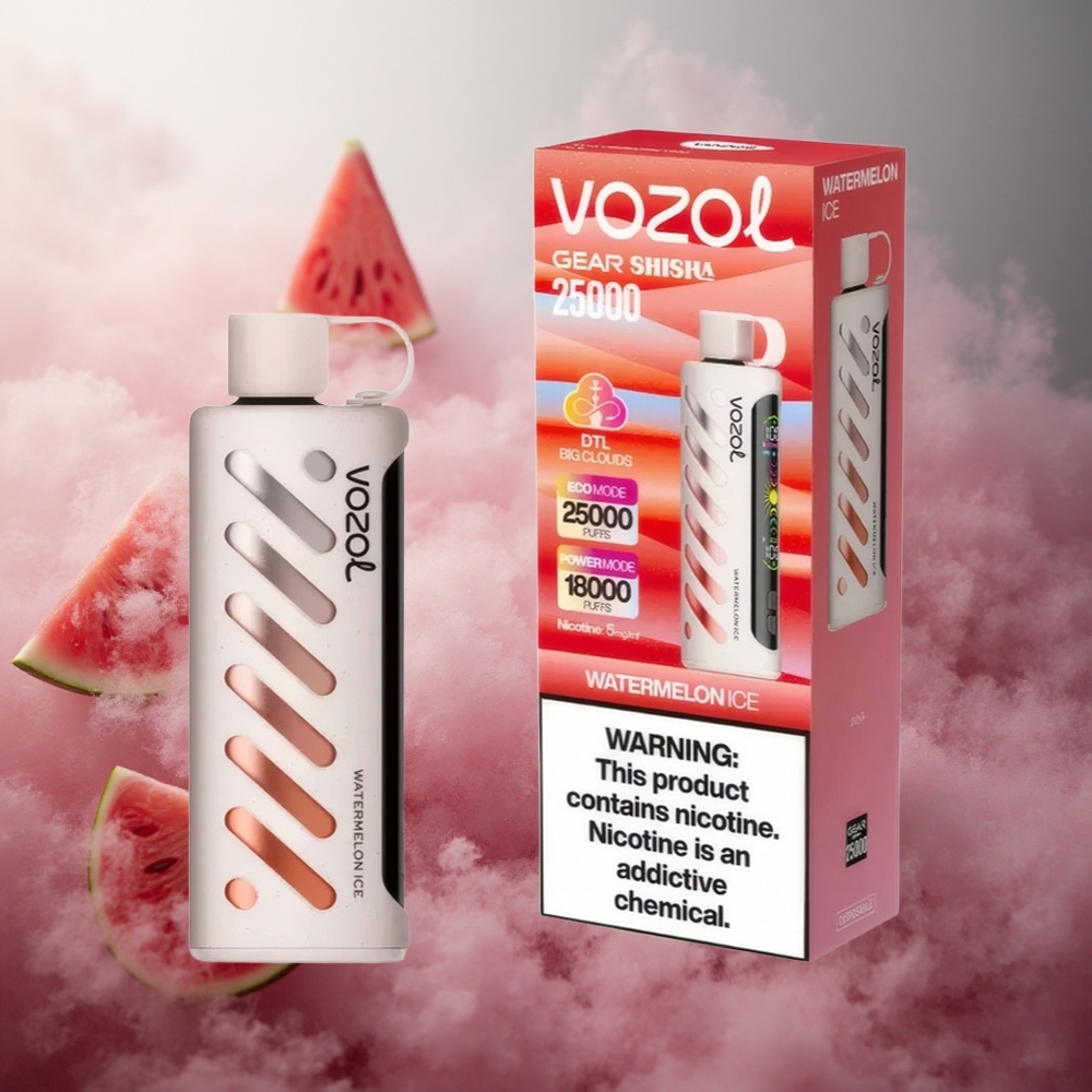 Vandyninis arbūzas ledas VOZOL Gear Shisha 25000 Puffs 1000mAh Lithuania vape