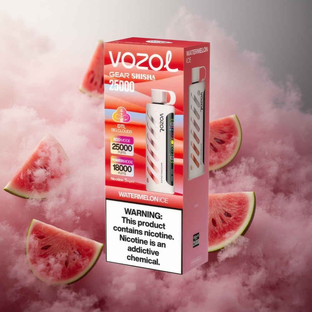 Vandyninis arbūzas ledas VOZOL Gear Shisha 25000 Puffs 1000mAh Lithuania vape