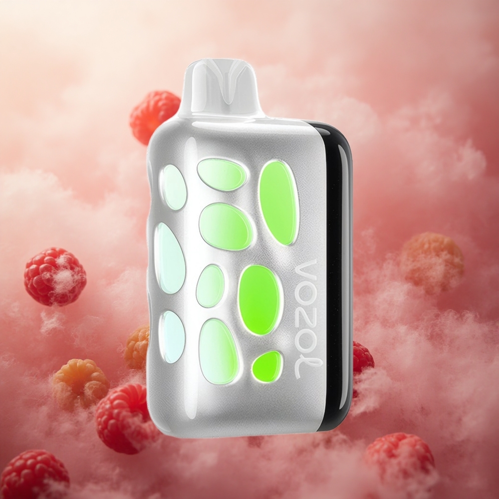 Persikų Aviečių Limonadas VOZOL RAVE 40000 80% Įkrovos per 20 Min Lithuania vape