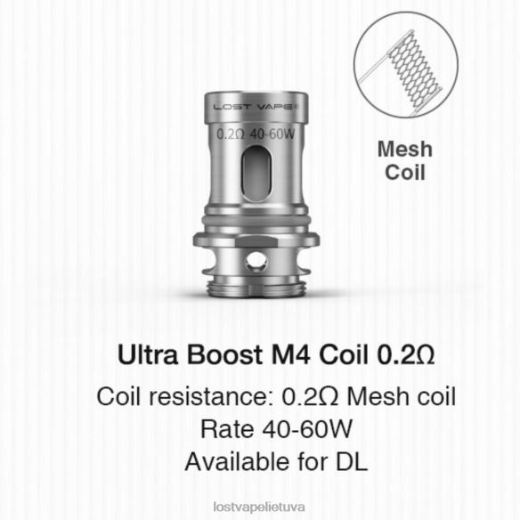 Lost Vape Near Me - Lost Vape Ultra padidinimo ritės (5 pakuotės) m4 v2 0,2ohm 20V88349