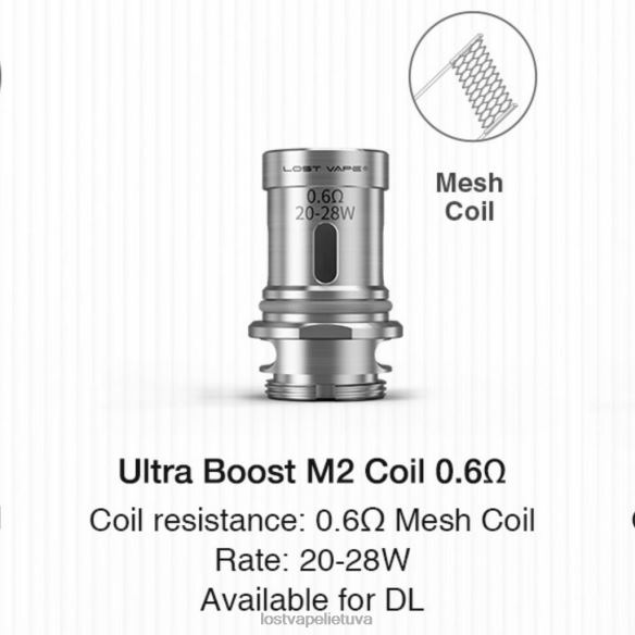 Lost Vape Review Lietuva - Lost Vape Ultra padidinimo ritės (5 pakuotės) m2 v2 0,6ohm 20V88347