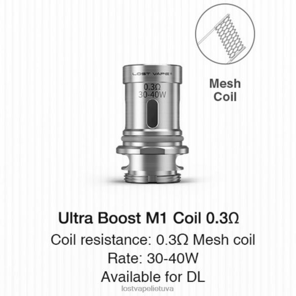 Lost Vape Wholesale - Lost Vape Ultra padidinimo ritės (5 pakuotės) m1 v2 0,3ohm 20V88346