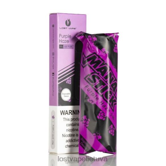 Lost Vape Review Lietuva - Lost Vape Mana pagaliukas vienkartinis | 300 įkvėpimų | 1,2 ml purpurinė migla 5% 20V88527