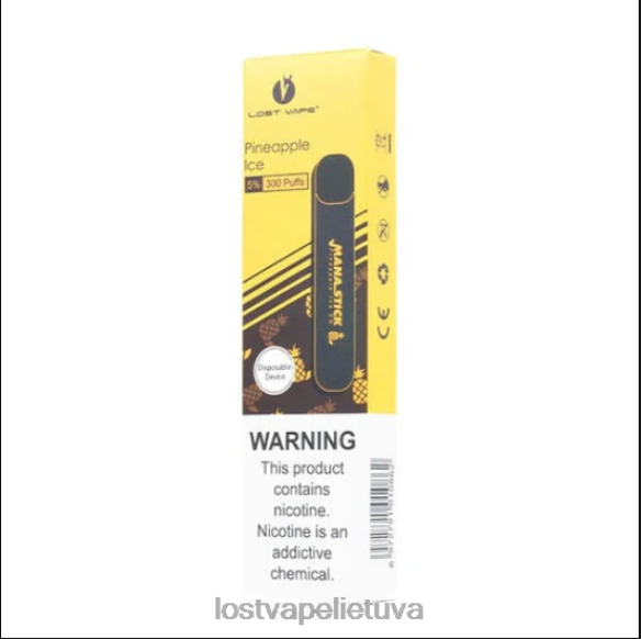 Lost Vape Wholesale - Lost Vape Mana pagaliukas vienkartinis | 300 įkvėpimų | 1,2 ml ananasų ledas 5% 20V88526