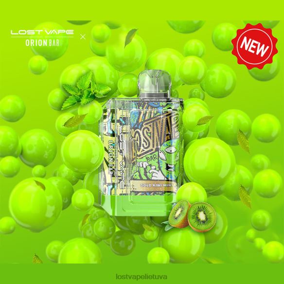 Lost Vape Near Me - Lost Vape Orion baras vienkartinis | 7500 pūkų | 18 ml | 50 mg aukso kivi mėtų 20V8889
