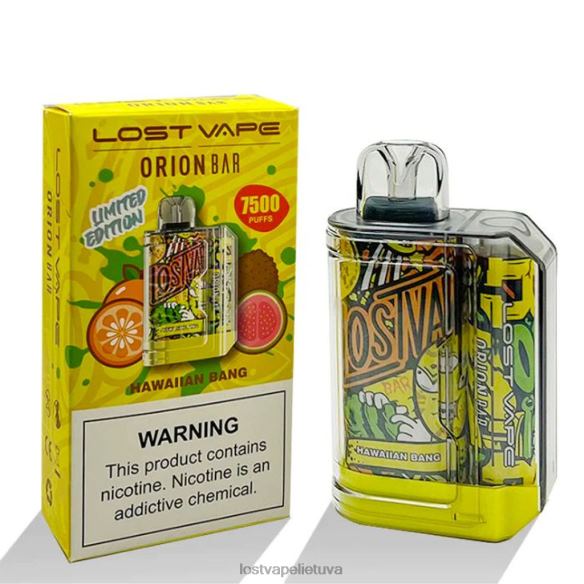 Lost Vape Review Lietuva - Lost Vape Orion baras vienkartinis | 7500 pūkų | 18 ml | 50 mg havajų sprogimas 20V8897